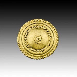 Vintage Metal Button Dull Gold Color w/ Rope Pattern 20mm 40001021 - Picture 1 of 1