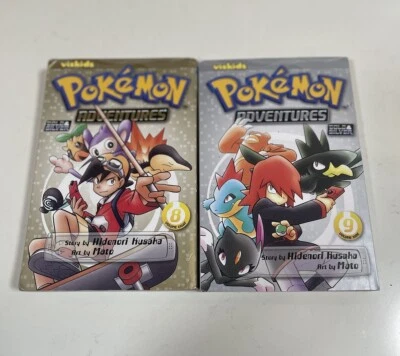 2 POKEMON ADVENTURES Manga Book Gold/Silver #8 & 9 - Image 1 of 4
