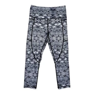 Zyia Active Black& White Snake Print Capri Length Performance Legging Size 4 - Picture 1 of 6