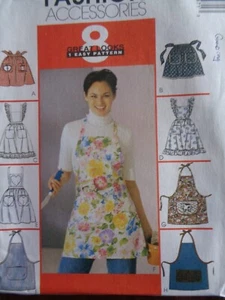 MCCALL'S 2947 SEWING ACCESSORIES MISS APRONS 8 DESIGNS UNCUT - Picture 1 of 2