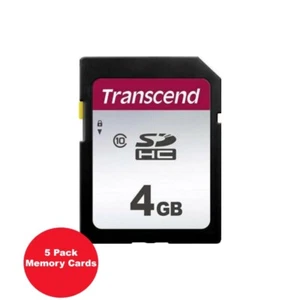 5 Transcend SDHC 4GB Class 10 Memory for Nikon Coolpix, Canon Powershot Camera - Picture 1 of 2