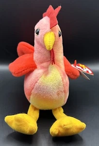 TY Beanie Baby STRUT The Rooster 1996 *ERRORS* PVC MINT CONDITION Retired Rare - Picture 1 of 6