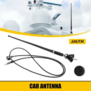 16" Universal Mount Swivel Base Car Radio AM/FM Amplified Signal Aerial Antenna - Picture 1 of 8