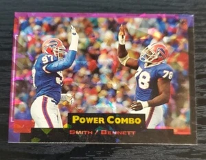 1993 Pro Set Power Power Combos Prizm Bruce Smith Cornelius Bennett #PC6 - Picture 1 of 2