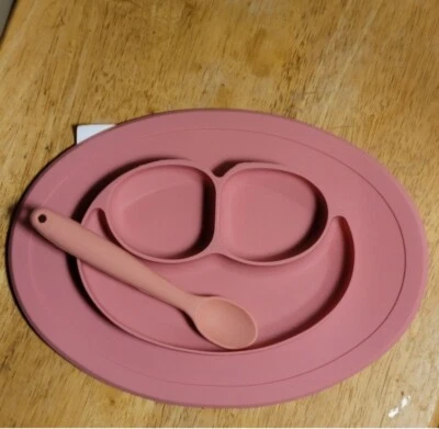 Juego de 2 platos rosas para bebés y mamás. Foto 1 de 4