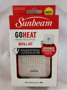 Sunbeam Go Heat Portable Heated Patches Refill Kit 2 Reusable Gel Patches NEW - Picture 1 of 2