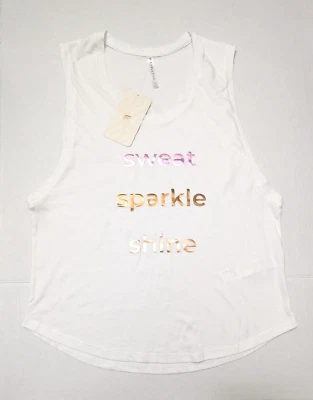 Fabletics Women Janis Graphic Muscle Tank Hi-Low Hem Sleeveless S Brand New - Image 1 of 4