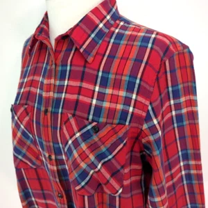 Camisa a Cuadros DENIM & SUPPLY Ralph Lauren Para Mujer RL UTILITARIA Roja Blanca Azul NUEVA SIN ETIQUETAS * - Imagen 1 de 10