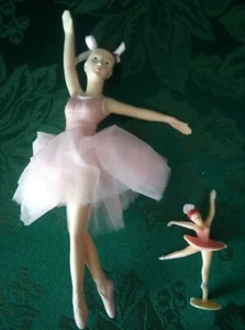 BALLERINA CAKE TOPPER 6.75” TALL & 12 BALLERINA CUPCAKE ORNAMENTS! - Picture 1 of 4