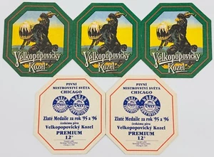 (5) 1995 & 1996 Chicago World Beer Championship Coasters Yelkopopovicky Kozel - Picture 1 of 3