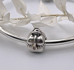 Pandora 925/14kt w/ Purple Stone Gift Charm - Picture 1 of 9