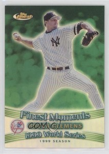 2001 Topps Finest Finest Moments Refractor Roger Clemens #FM13
