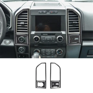 Carbon Fiber Interior Center Air Vent Panel Trim Cover for Ford F-150 2015-2017 - Picture 1 of 14
