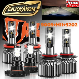 For Chevy Suburban 1500 2007-2014 6x LED Headlight + Fog Light Bulb Combo White - Picture 1 of 11