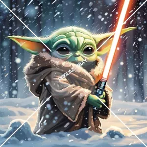 Baby Yoda Grogu ART - Digital Image, Print, Download, Photo Quality, JPEG ART - Picture 1 of 2