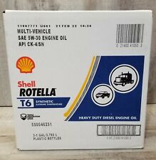 (3)Shell Rotella T6 Multi-Vehicle Full Synthetic 5W30 Gas and Diesel Engine Oil 
