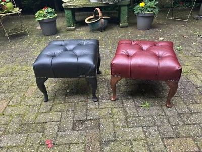  Chesterfield Hocker Crawford  Fusshocker  - Bild 1 von 4