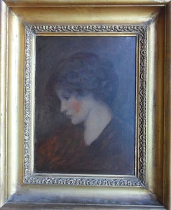 TOM EDWIN MOSTYN (1864-1930) ORIGINAL SIGNIERT ÖL AUF LEINWAND "PORTRAIT EINER DAME" - Bild 1 von 11