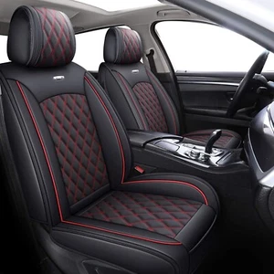 Juego completo de fundas de asiento de coche YIERTAI cojines de ajuste universal impermeables imitación cuero - Imagen 1 de 14