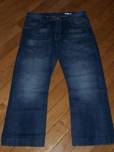 MENS LEVI'S SILVER TAB BOOT FIT DENIM JEANS W 36" L 28" DARK WASHED BLUE #1 - Picture 1 of 1
