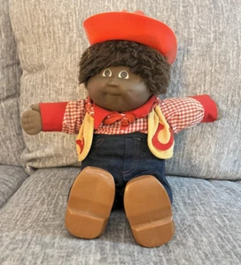 Cabbage Patch Cowboy African American Boy Doll Fuzzy Hair - Picture 1 of 8