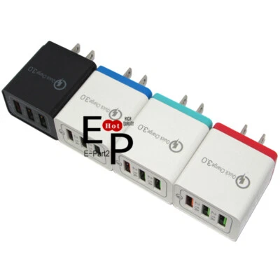 Cargador de Pared USB Multipuerto Rápido Carga Rápida QC 3.0 Enchufe EE. UU. 30W Foto 1 de 4