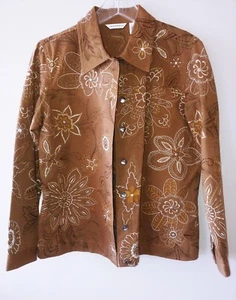 Laura Ashley Embroidered Jacket Women's Size S Floral Boho Western Cottage Corp. - Picture 1 of 6