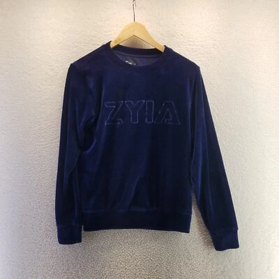 Suéter Zyia Active Oh So Soft Azul Mujer Talla S Logo Sudadera Elastizada Foto 1 de 4