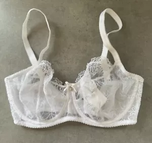 NEW Gorteks Womens Soft Bra 32F Pamela White, Underwired non padded Lace BNWT - Picture 1 of 5