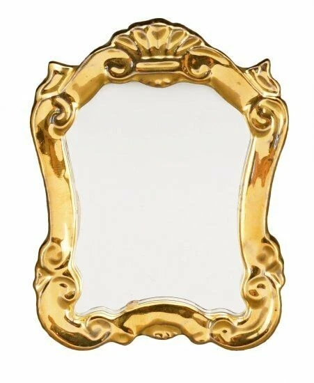 Porcelana Reutter - Espejo dorado barroco miniatura para casa de muñecas Foto 1 de 1