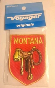 NIP Vintage Montana Saddle Souvenir Embroidered Voyager Patch Badge - Picture 1 of 4