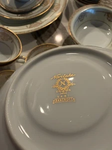 Juego de China Noritake Bancroft 5481 38 Piezas Borde Dorado Japón - Increíble Estado - Imagen 1 de 17