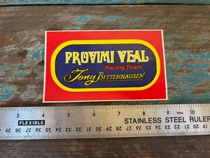 VINTAGE TONY BETTENHAUSEN PROVIMI VEAL RACING TEAM STICKER DECAL - Bild 1 von 1