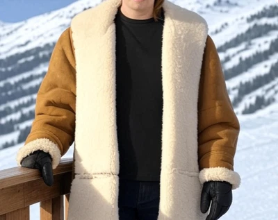 Abrigo Columpio Ralph Lauren Piel de Cordero Gamuza Vintage Años 80 ✨RARO✨ Talla 6+ Foto 1 de 4