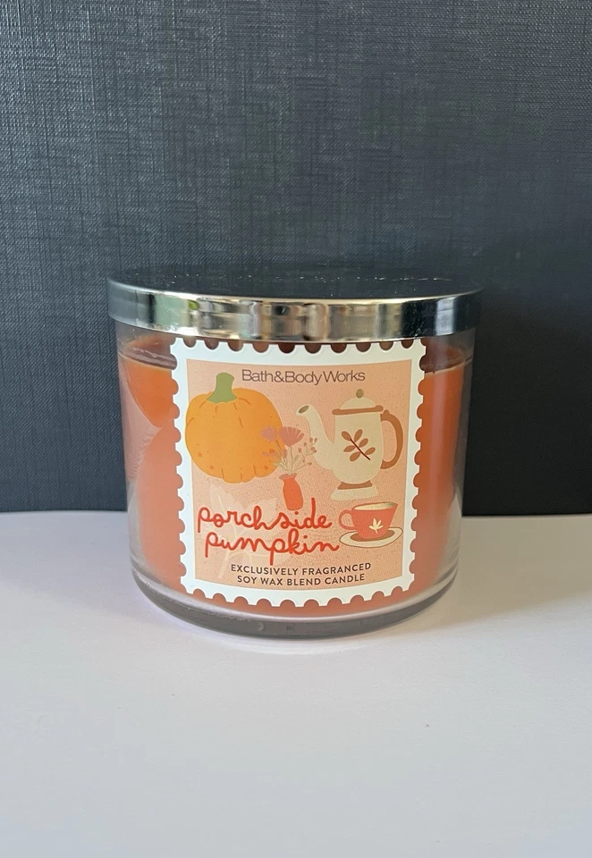 Bath & Body Works 3 Wick Candle Porchside Pumpkin - Image 1 of 1