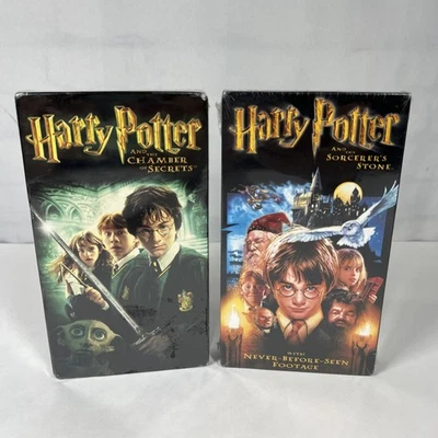 Harry Potter VHS Lot The Chamber of Secrets & Sorcerers Stone Year 1 & 2 SEALED - Image 1 of 3
