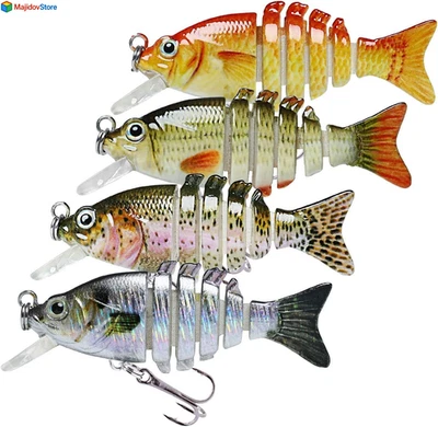TRUSCEND Fishing Lures for Freshwater and Saltwater, Lifelike Swimbait for Ba... - Image 1 of 4