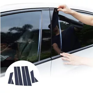 8Pcs Piano Black Pillar Post Door Window Cover Trim For Nissan Murano 2015-2024 - Foto 1 di 12