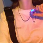 Snap Glowing Pendant Keyboard Button Necklace Jewelry Accessories Sweater Chain