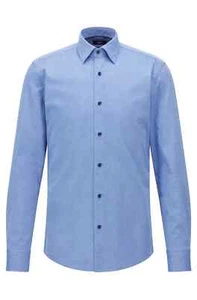 HUGO BOSS Herringbone Dress Shirt Slim Fit Soft Stretch Cotton - Size 15.5 / 39 - Bild 1 von 6