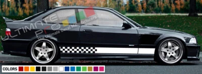 Наклейка стикер полоски набор совместим с BMW E36 M3 купе тела крыло разветвитель кромки - Изображение 1 из 4