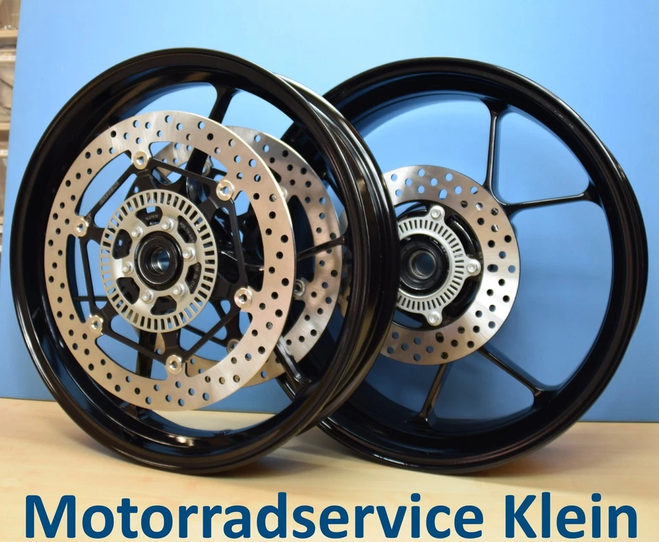 Originale Aprilia Tuono V4 1000 1100 Felge Anteriore Posteriore Set Ruote Nero - Immagine 1 di 1