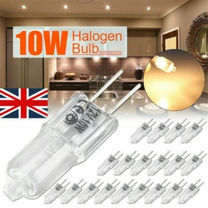 10PCS 10 Watt 12 Volt Halogen Light Bulbs G4 Base Bi-Pin 12V 20W T3 JC Lamp UK - Picture 1 of 11