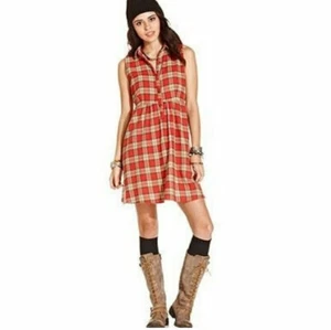 Teen Vogue Macy's Plaid Flannel Grunge Dress, Junior S Small - Picture 1 of 5