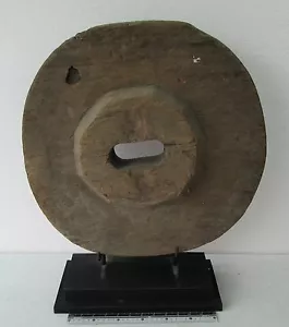 GRANDE Ruota per carrello di bue in legno di teak epoca Mandalay - Foto 1 di 2
