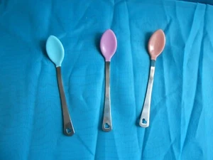 Lot of 3, Munchkin, Rubberized Tip, Infant Baby Spoon, Long Handle - Picture 1 of 7