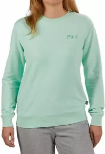 Fila Women French Terry Long Sleeve Crewneck Sweatshirts - Picture 1 of 22
