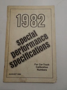 Ford 1982 manual de especificaciones de rendimiento especial - Imagen 1 de 6