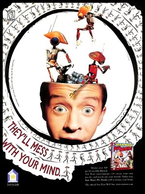 1999 Star Wars: Pit Droids Retro PRINT AD Puzzle Video Game PC Windows - Image 1 of 2