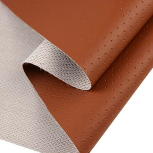 PVC Leather Fabric Perforated Breathable Material DIY Car Upholstery By Yard - Picture 1 of 10